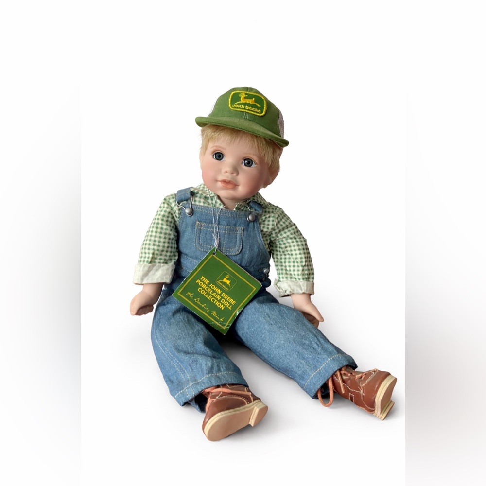 Danbury Mint John Deere "Johnny" Porcelain Collector Doll | Overall Original Tag